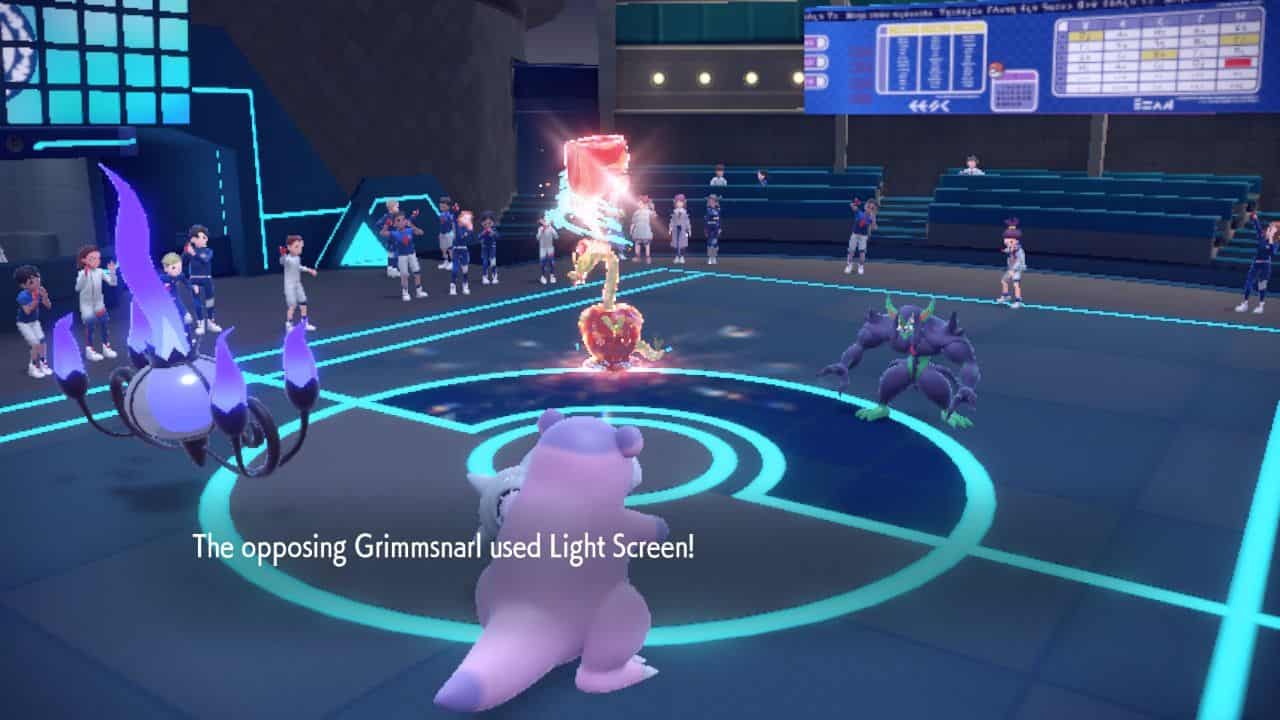 Pokemon-Scarlet-Violet-Indigo-Disk-Beat-Kieran-Battle-With-Slowpoke-Grimmsnarl-Hydrapple-and-Chandelure