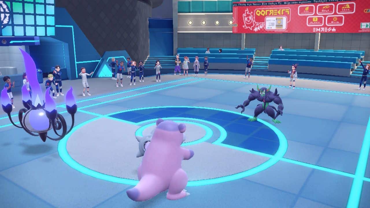 Pokemon-Scarlet-Violet-Indigo-Disk-Beat-Kieran-Battle-With-Slowpoke-Grimmsnarl-and-Chandelure