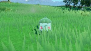 Pokemon-Scarlet-Violet-Indigo-Disk-Catch-Bulbasaur-Pokemon-in-Tall-Grass
