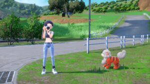 Pokemon-Scarlet-Violet-Indigo-Disk-Perrin-Quest-Perrin-and-Growlithe-in-Field