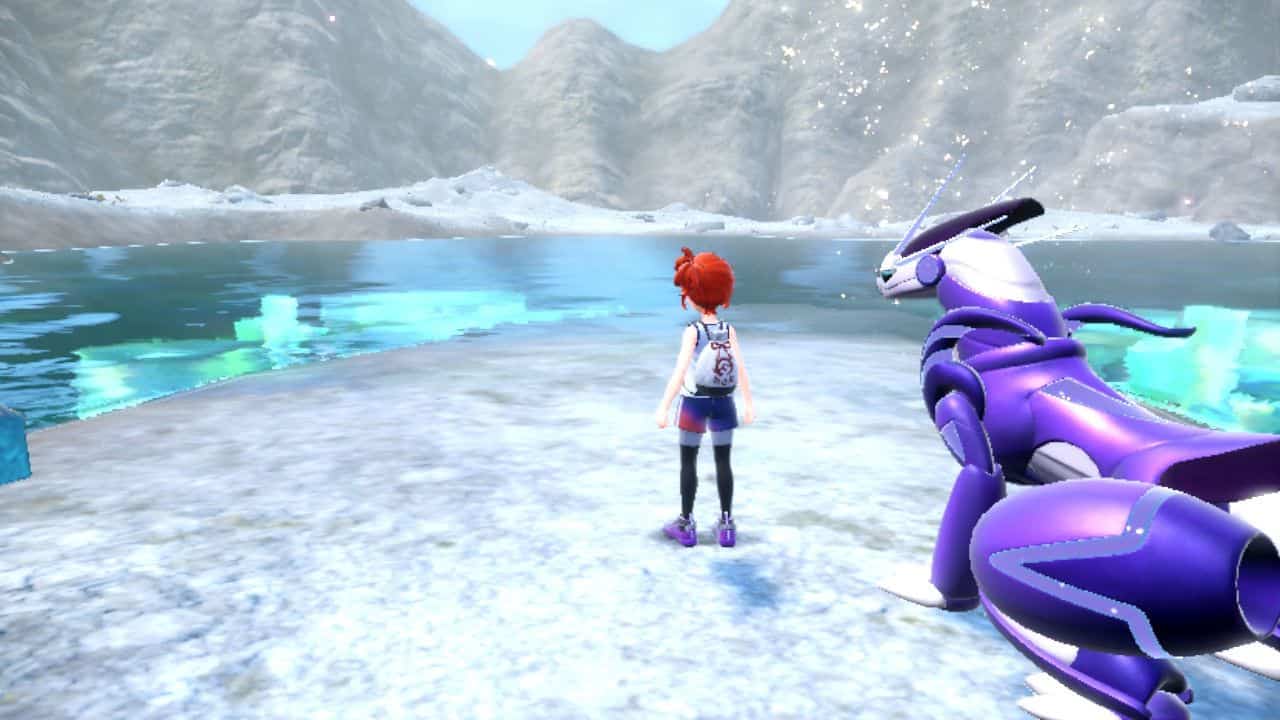 A girl is standing in front of a frozen lake, contemplating how to start the Mochi Mayhem Epilogue.