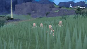 Pokemon-Scarlet-and-Violet-Indigo-Disk-Catch-Charmander-Group-Of-Charmander-in-Field