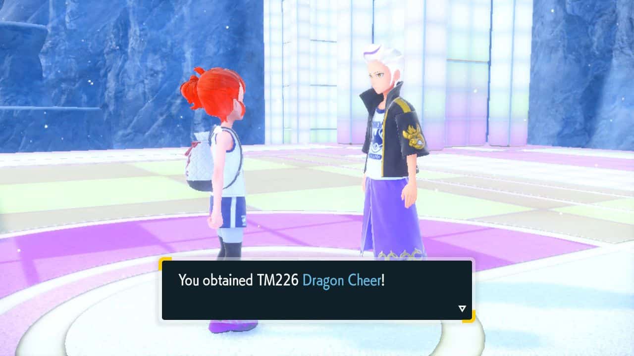 Pokemon-Scarlet-and-Violet-Indigo-Disk-Dragon-Cheer-Drayton-Giving-Player-TM