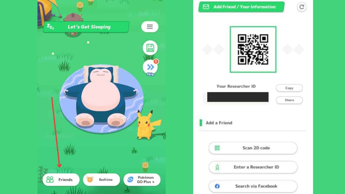 Pokemon qr code app that helps you add friends by scanning QR codes.