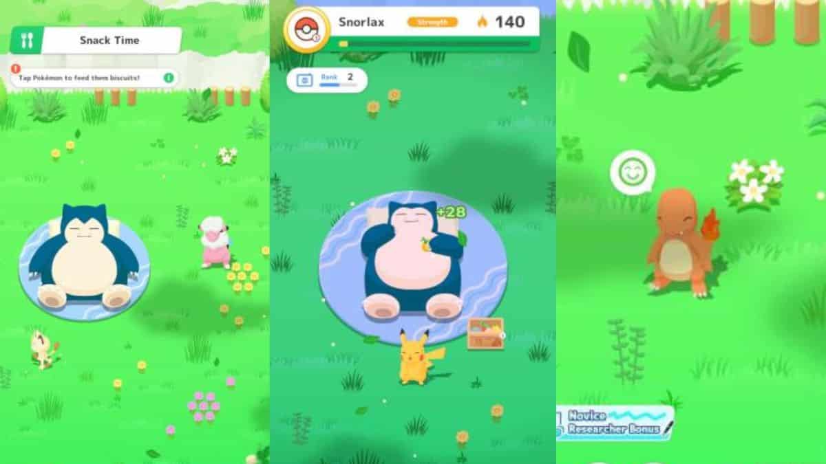 Pokemon-Sleep-Beginners-Guide-Pokemon-Playing-Around-Snorlax