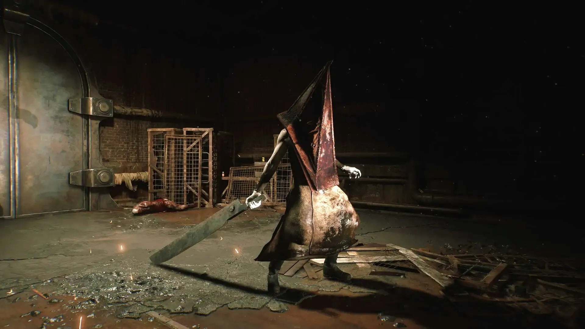 Pyramid Head embodying Silent Hill f horror