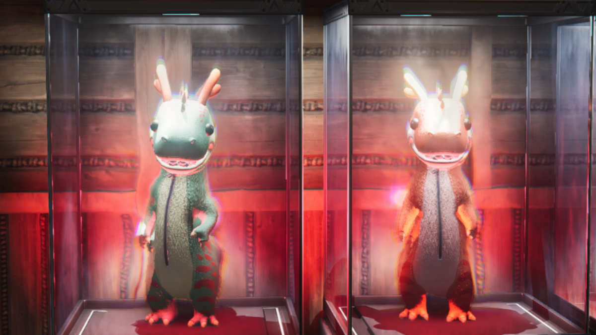 Pyro Dino Once HUman: A picture of two dino looking creatures from teh game ONce Human.