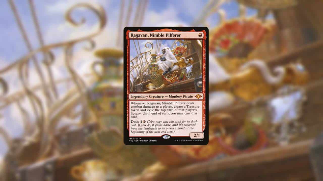 A card featuring a majestic ship in the background, showcasing one of the best legendary creatures.