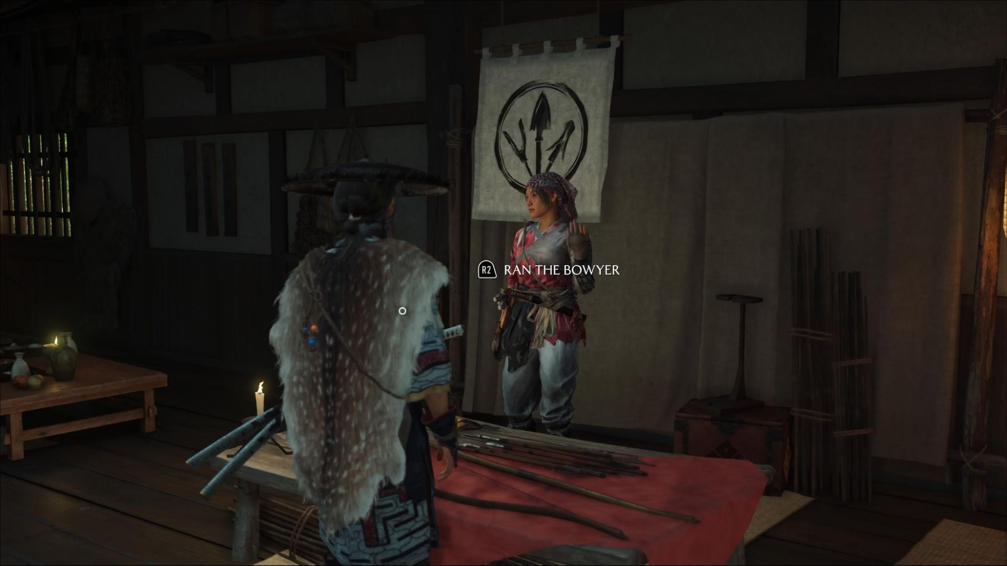 Merchant Ran selling bows in Ghost of Yotei