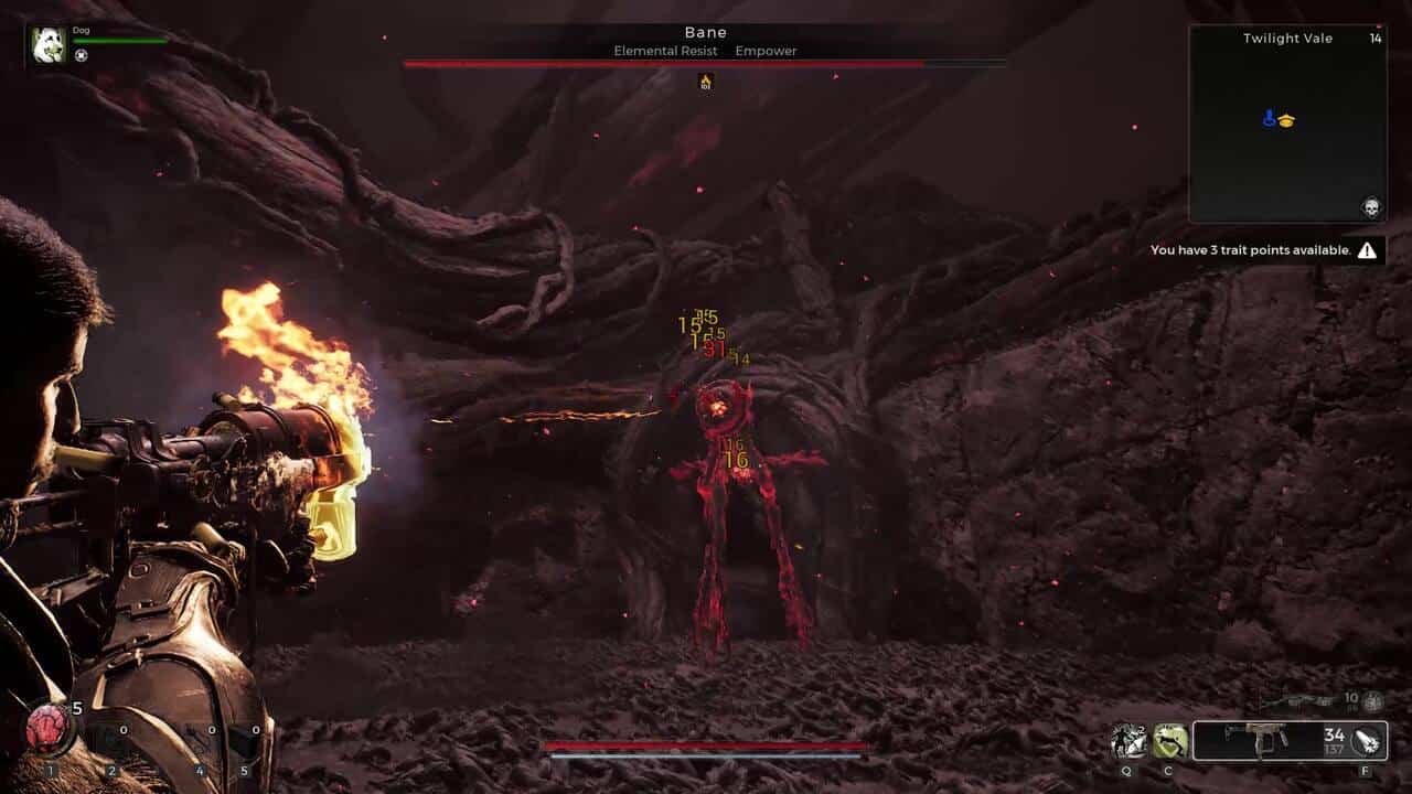 Remnant 2 Invader build: The player fighting the Bane boss