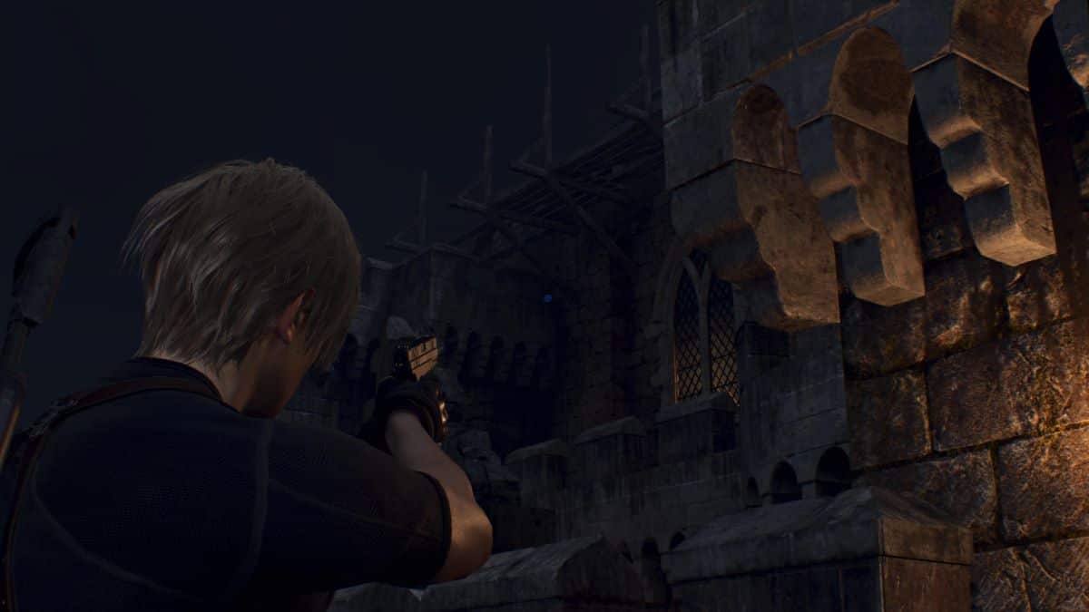 Resident Evil 4 Remake Leon Finds Third Castle Gate Blue Medallion