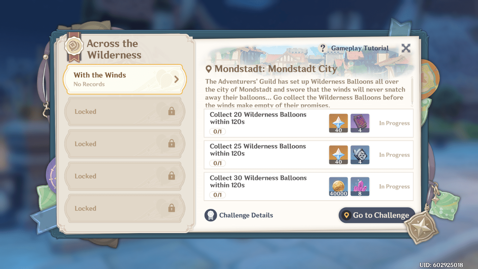Rewards Per Stage Across the wilderness event