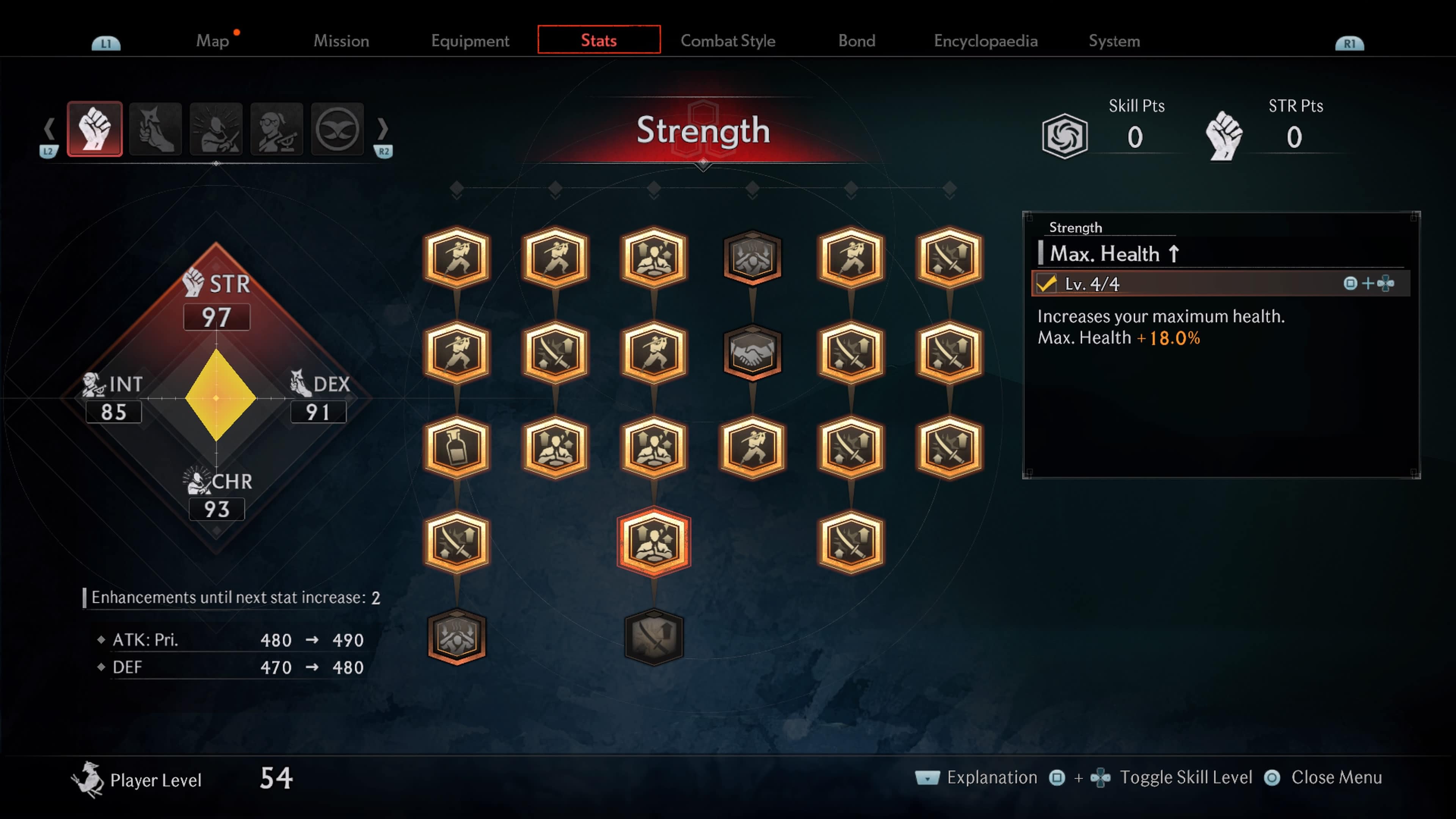 Rise of the Ronin best skills to unlock - the health up skill in the skill tree