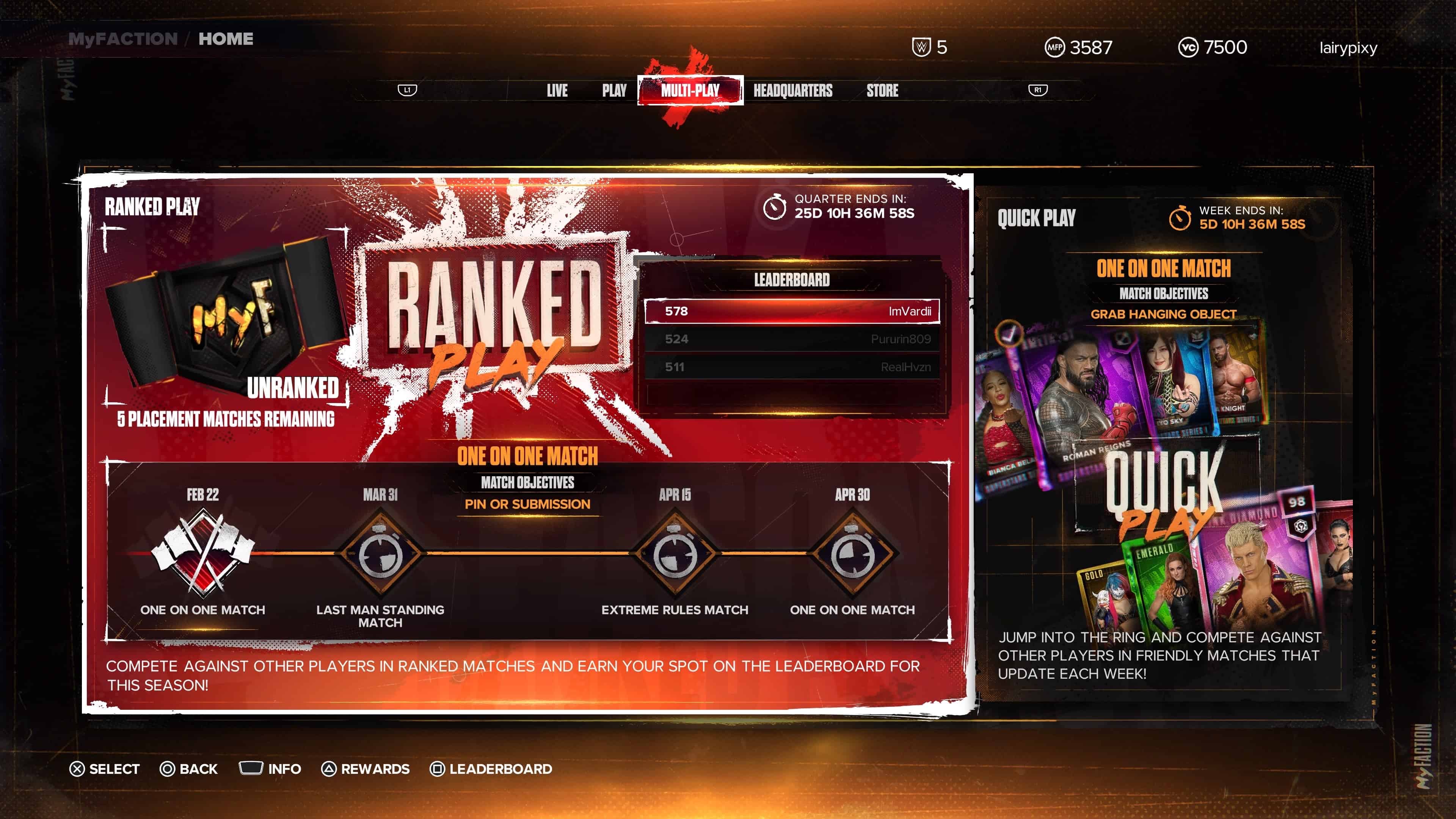 Playing online in WWE 2K24