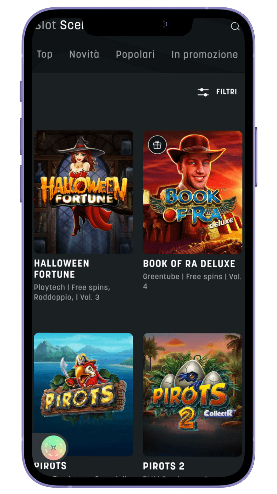 SNAI slot online soldi veri