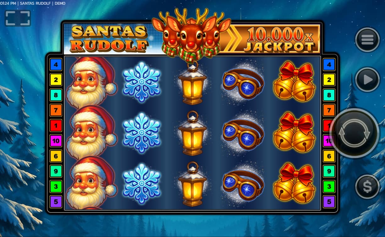 screenshot of santa's rudolf slot