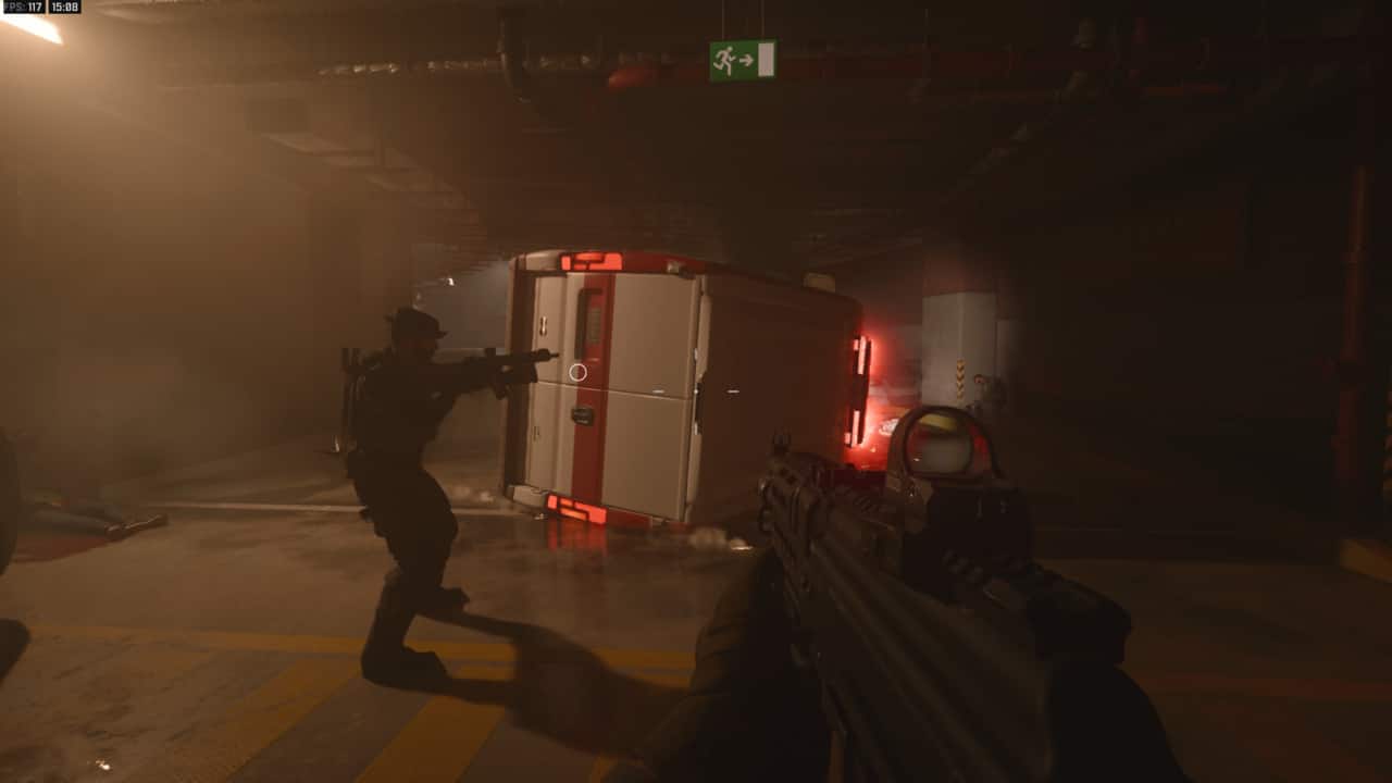 Modern Warfare 3 Flashpoint: crashed ambulance in tunnels below the Verdansk stadium.