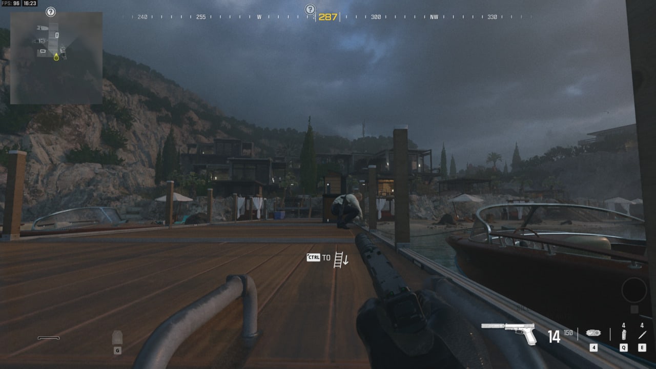 Modern Warfare 3 Oligarch: hostile on a dock.