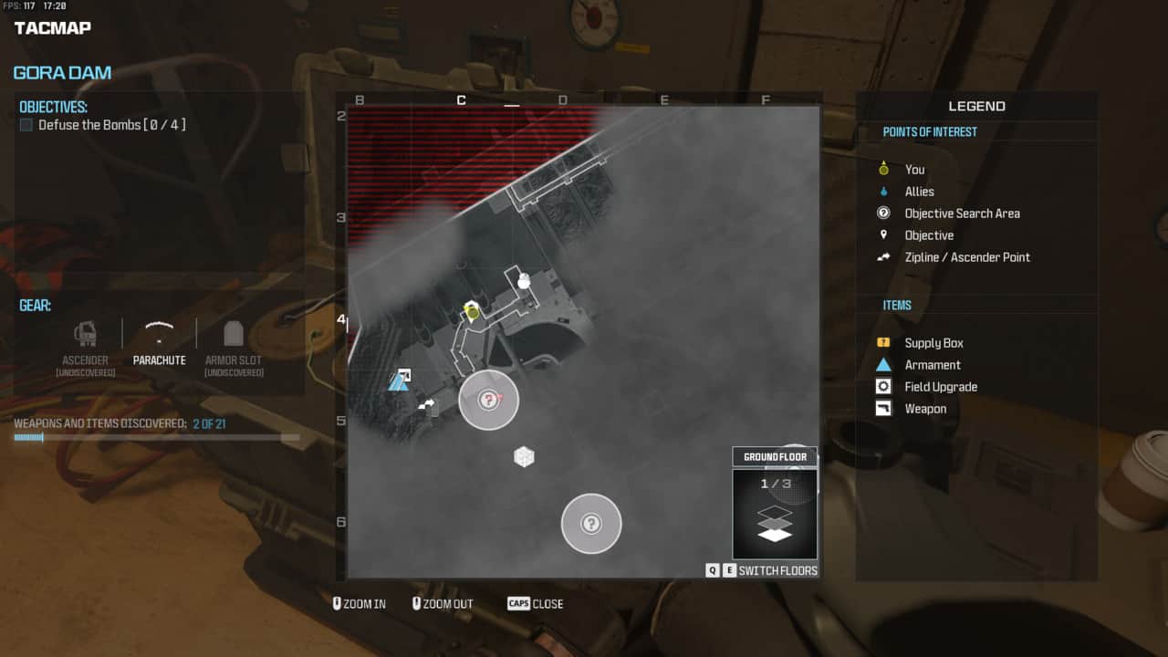 Modern Warfare 3 Gora Dam: bomb defuse location on map.