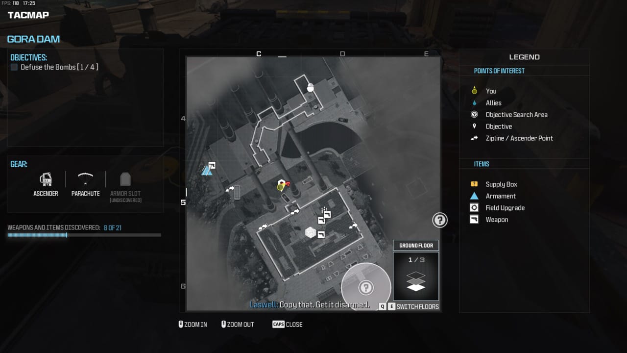 Modern Warfare 3 Gora Dam: bomb defuse location on map.
