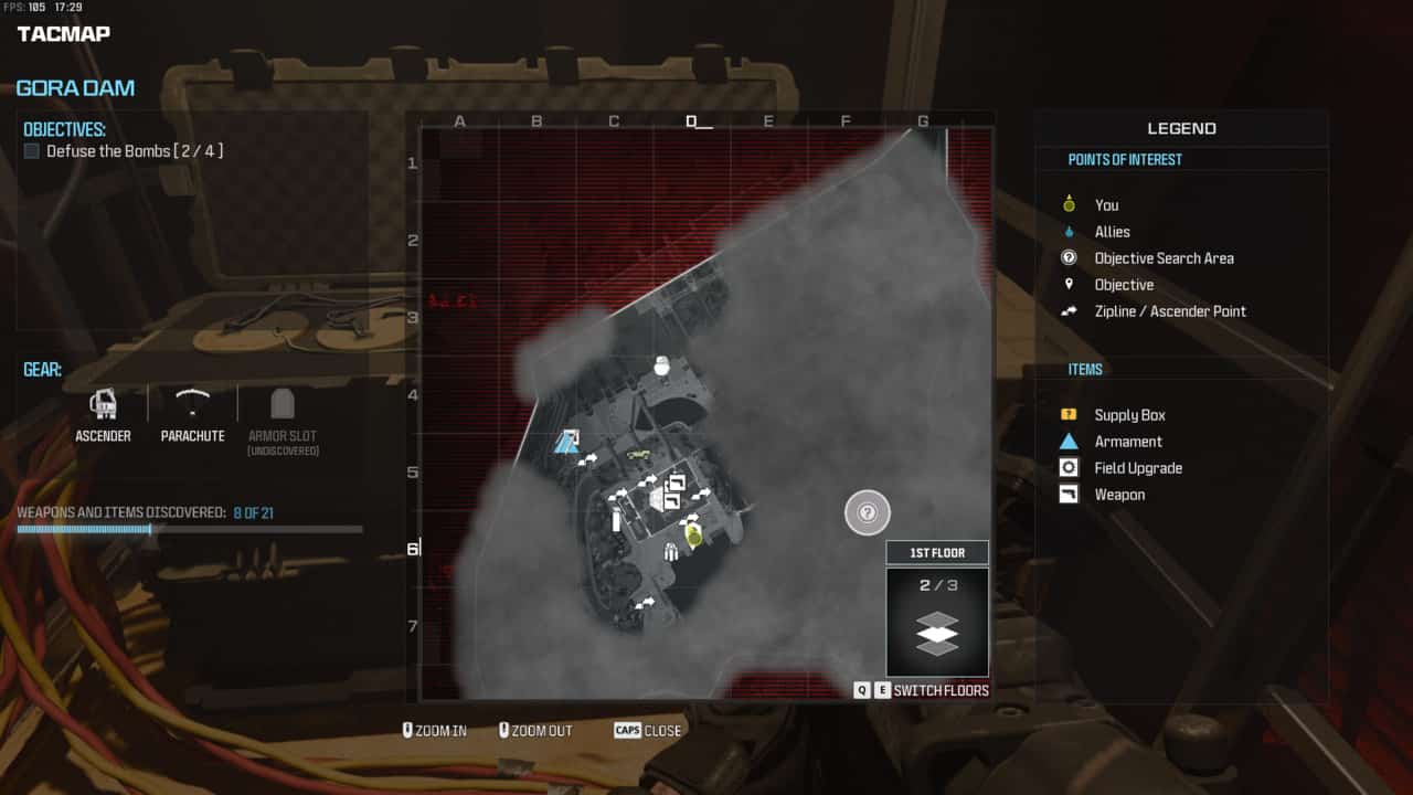 Modern Warfare 3 Gora Dam: bomb defuse location on map.