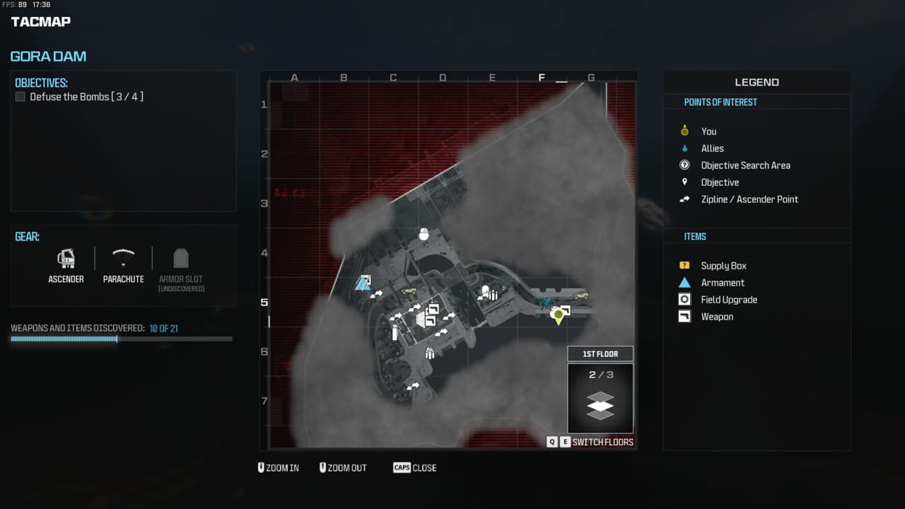 Modern Warfare 3 Gora Dam: bomb defuse location on map.