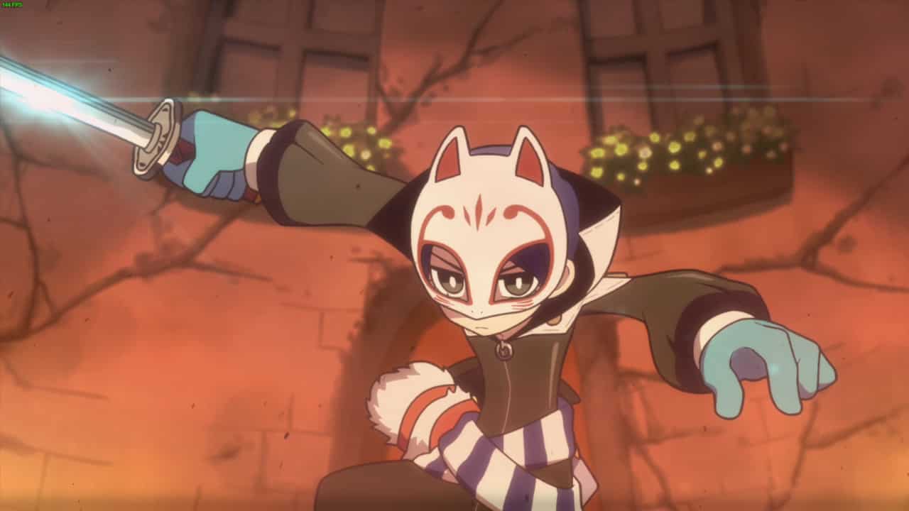 Persona 5 Tactica Quest 3: Phantom Thief jumping in the air.