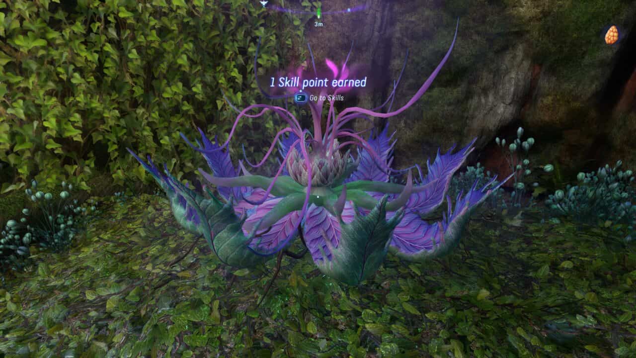 Avatar Frontiers of Pandora tips and tricks: Tarsyu sapling granting one skill point.