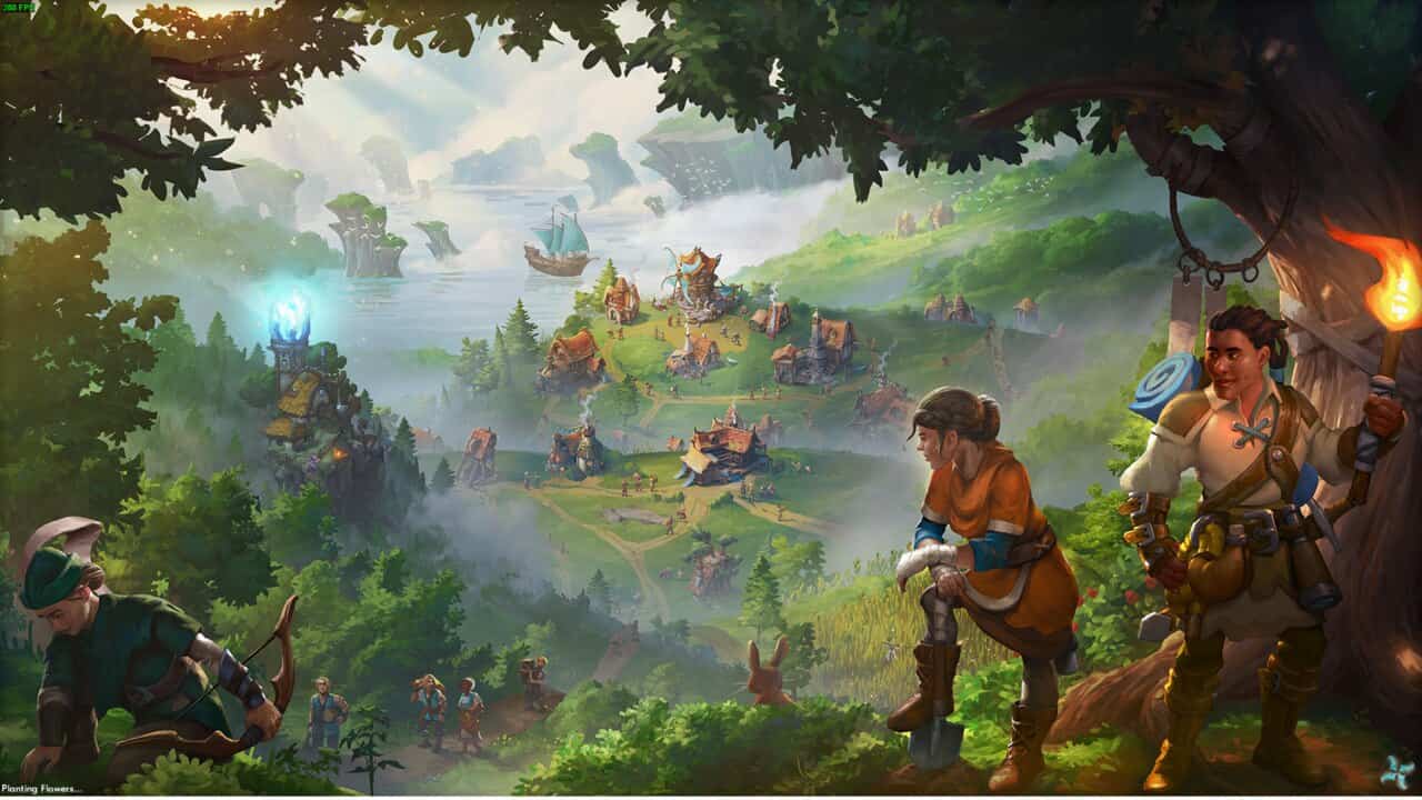 Pioneers of Pagonia increase population: Pagonian looking over a lush vista.