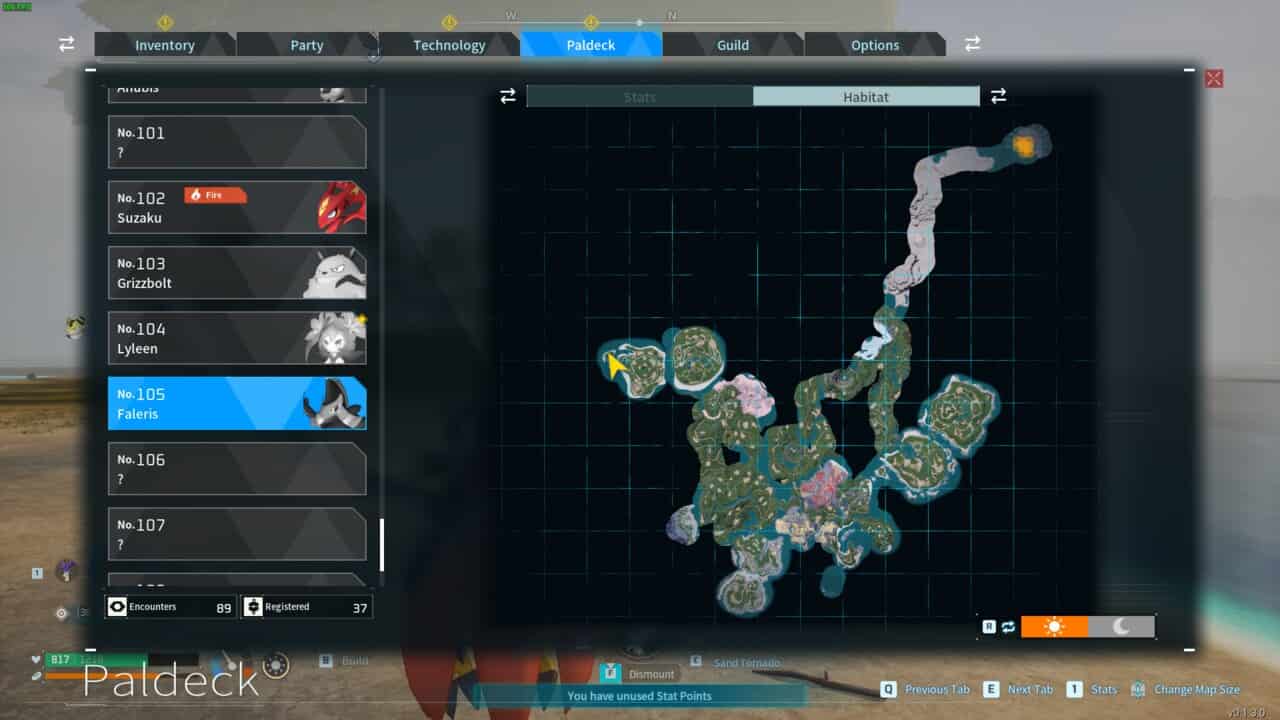 A screenshot of the map in apex legends featuring the best fire-type pals.