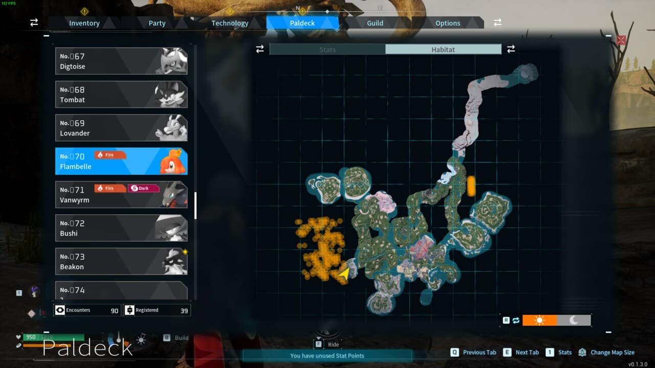 A screenshot of the map in Apex Legends showcasing the best fire-type pals from Palworld, Best Pals for Kindling.