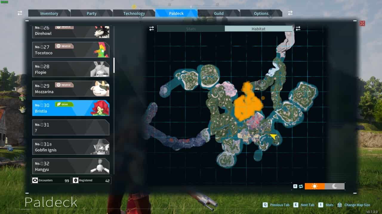 A screenshot of a map in the video game Palworld featuring Best Pals.