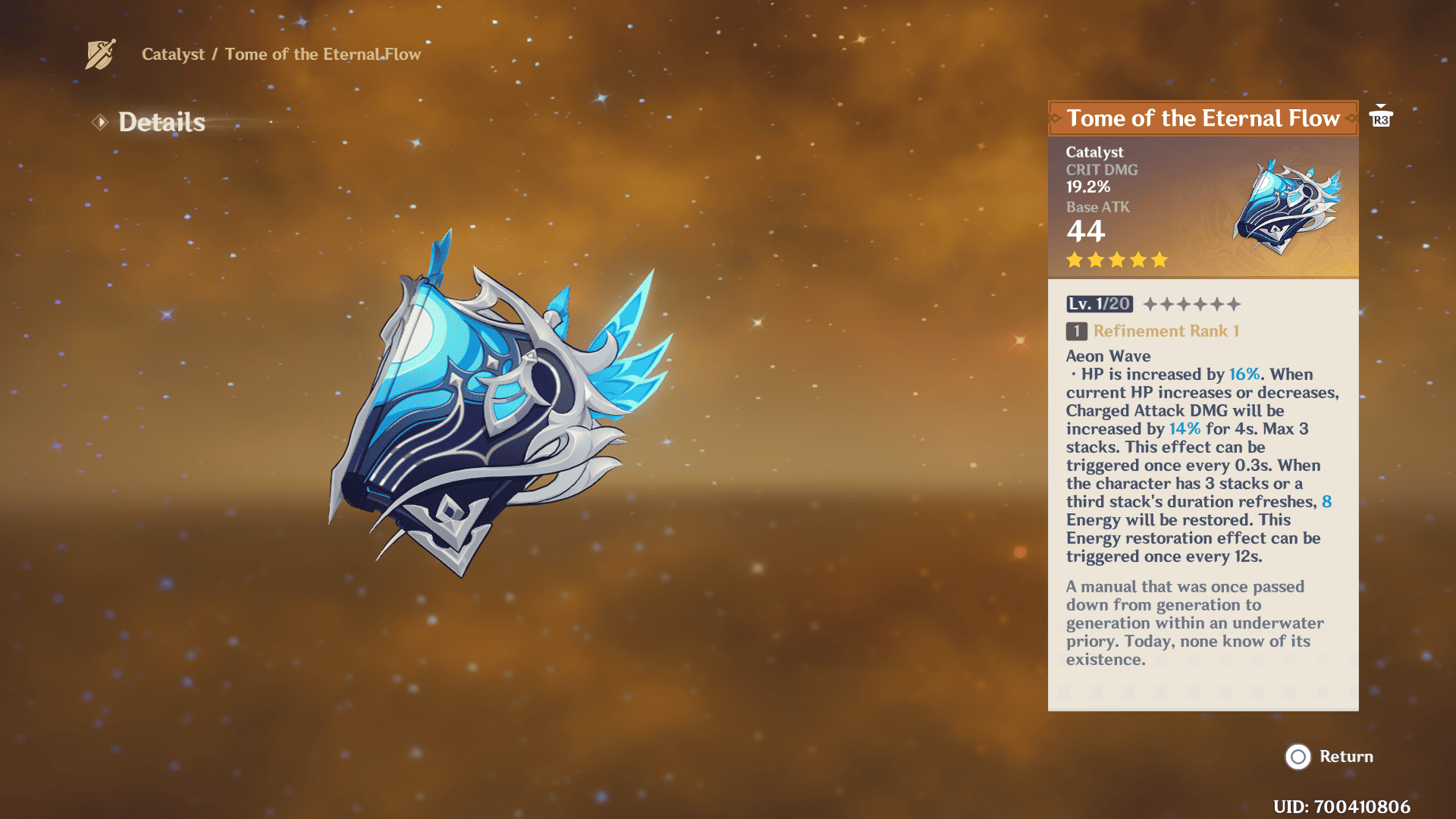 best builds for Neuvillette Genshin Impact - the Tome of Eternal Flow, Neuvillette's catalyst in Genshin Impact