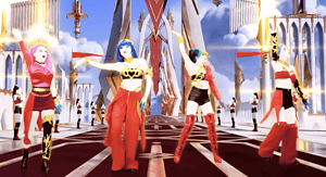 screenshot showing dancers from Just Dance 2024
