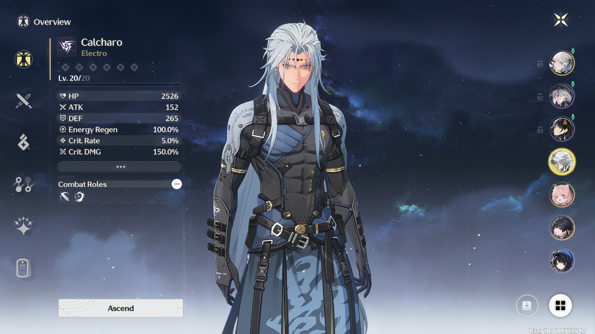 wuthering waves best team compositions - a man with long gray hair stands in the menu