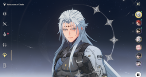 calcharo best build wuthering waves - a man with white hair in the wuwa menu