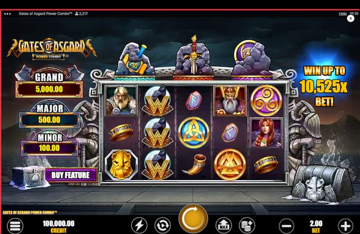 The reels of free online slot Gates of Asgard