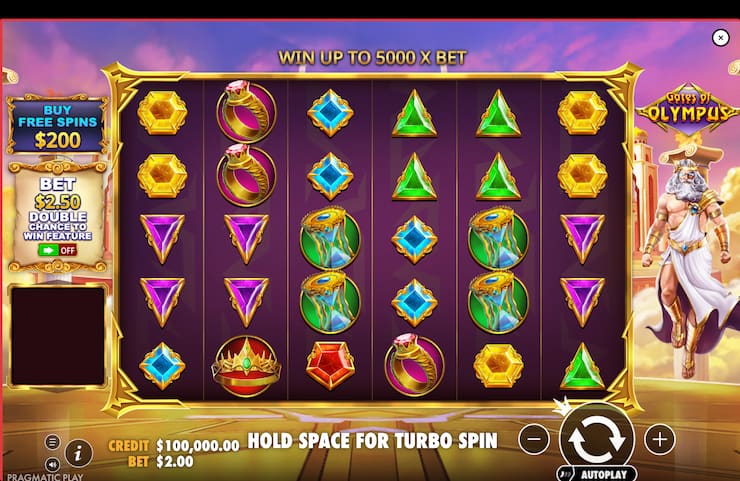 Number one bonus buy slot, Gates of Olympus