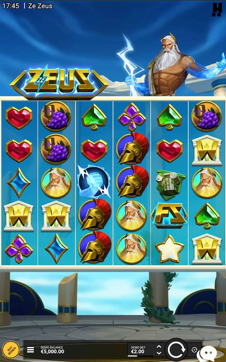Free online slot Le Zeus played on mobile