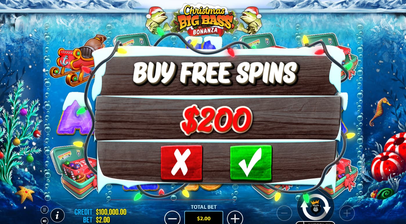 Christmas Bass Bonanza Bonus Buy Screenshot