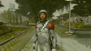 Starfield Mark 1 Spacesuit: character wearing Mark 1 Spacesuit.