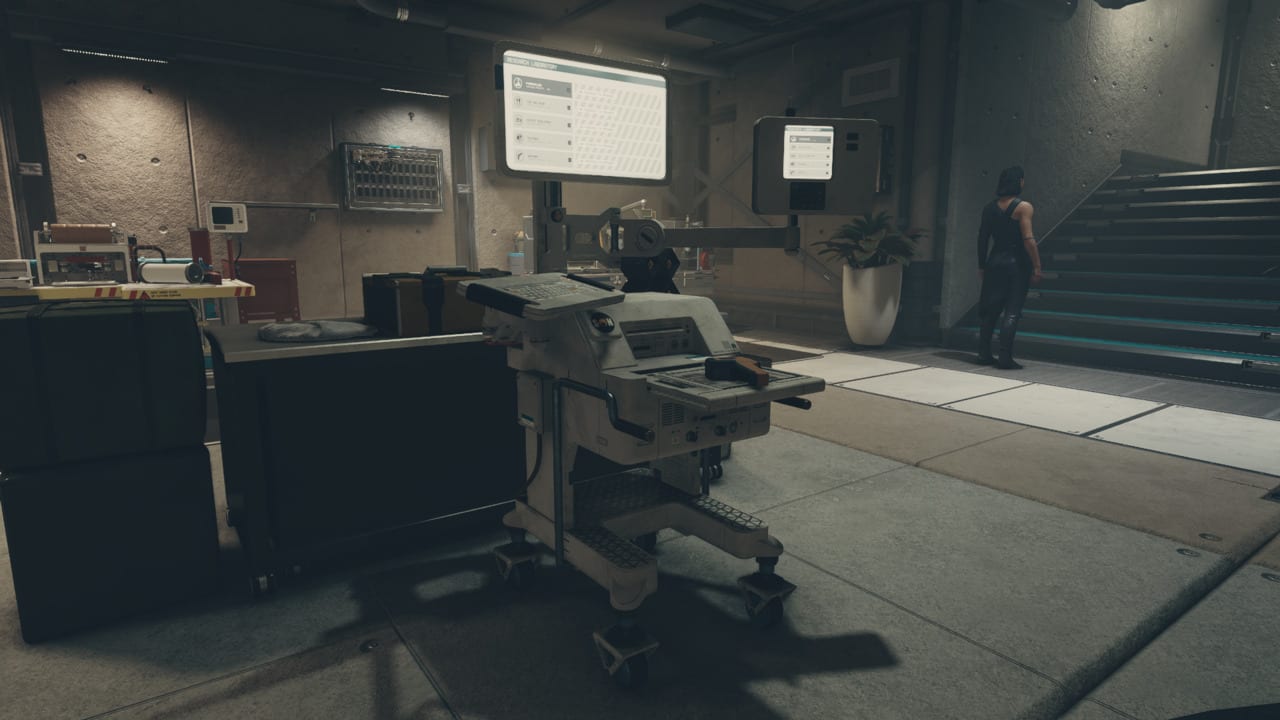 Starfield research laboratory: research laboratory in The Lodge basement.