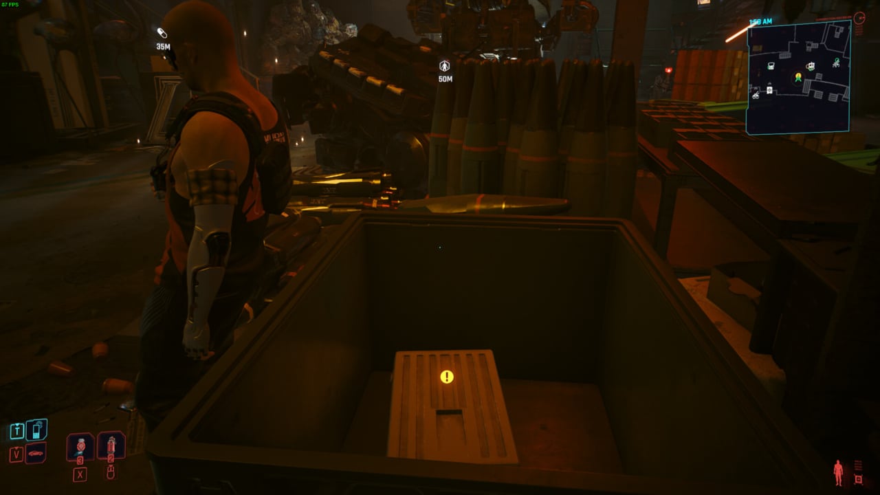 Phantom Liberty 1R-ONC-LAD: crate 3 hidden in Militech container.