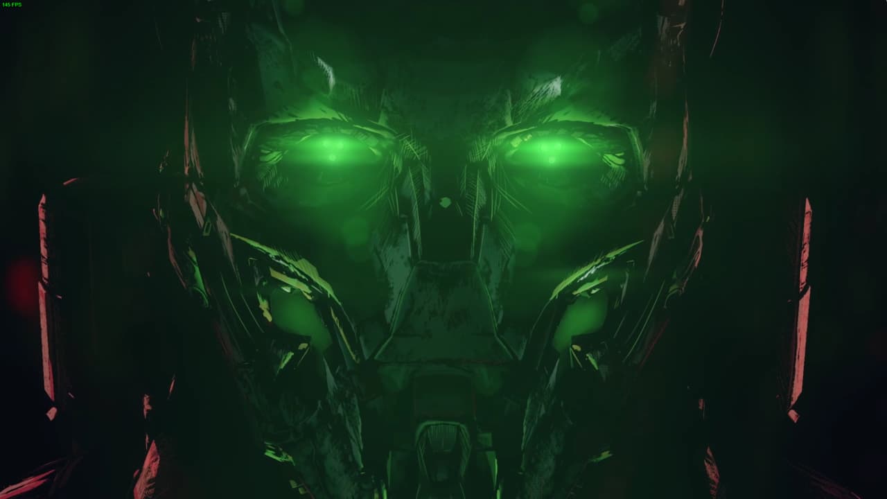 Ghostrunner 2 motherboard memory: green cyborg's face.