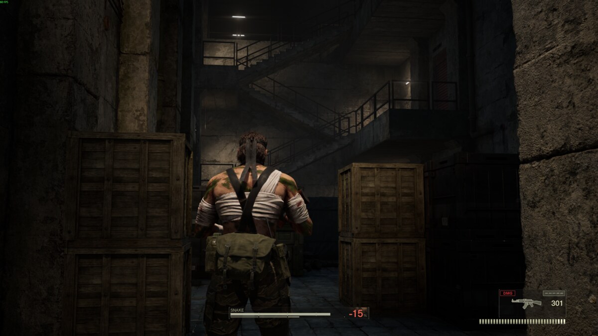 Metal Gear Solid Delta Snake Eater: Snake infiltrating a facility.