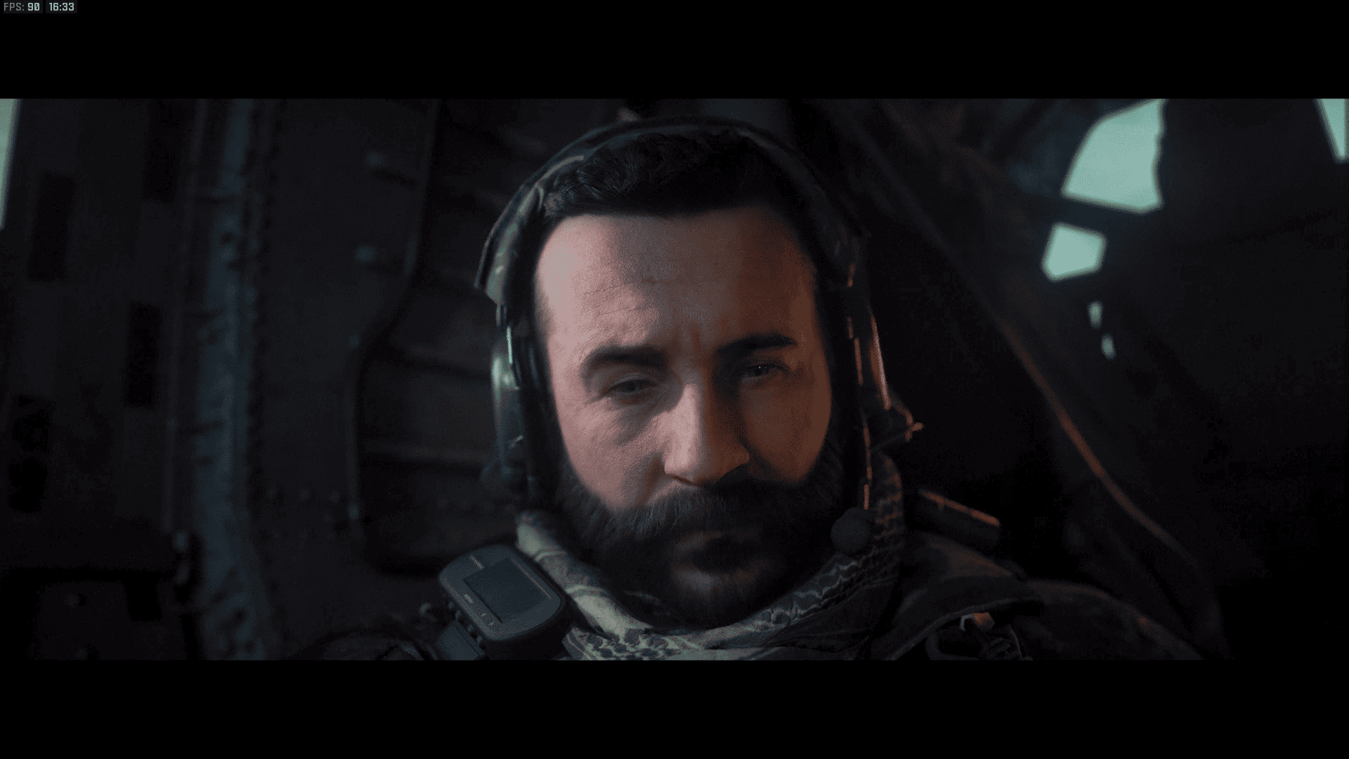 Modern Warfare 3 Reactor: Captain Price looking rough inside a helicopter.