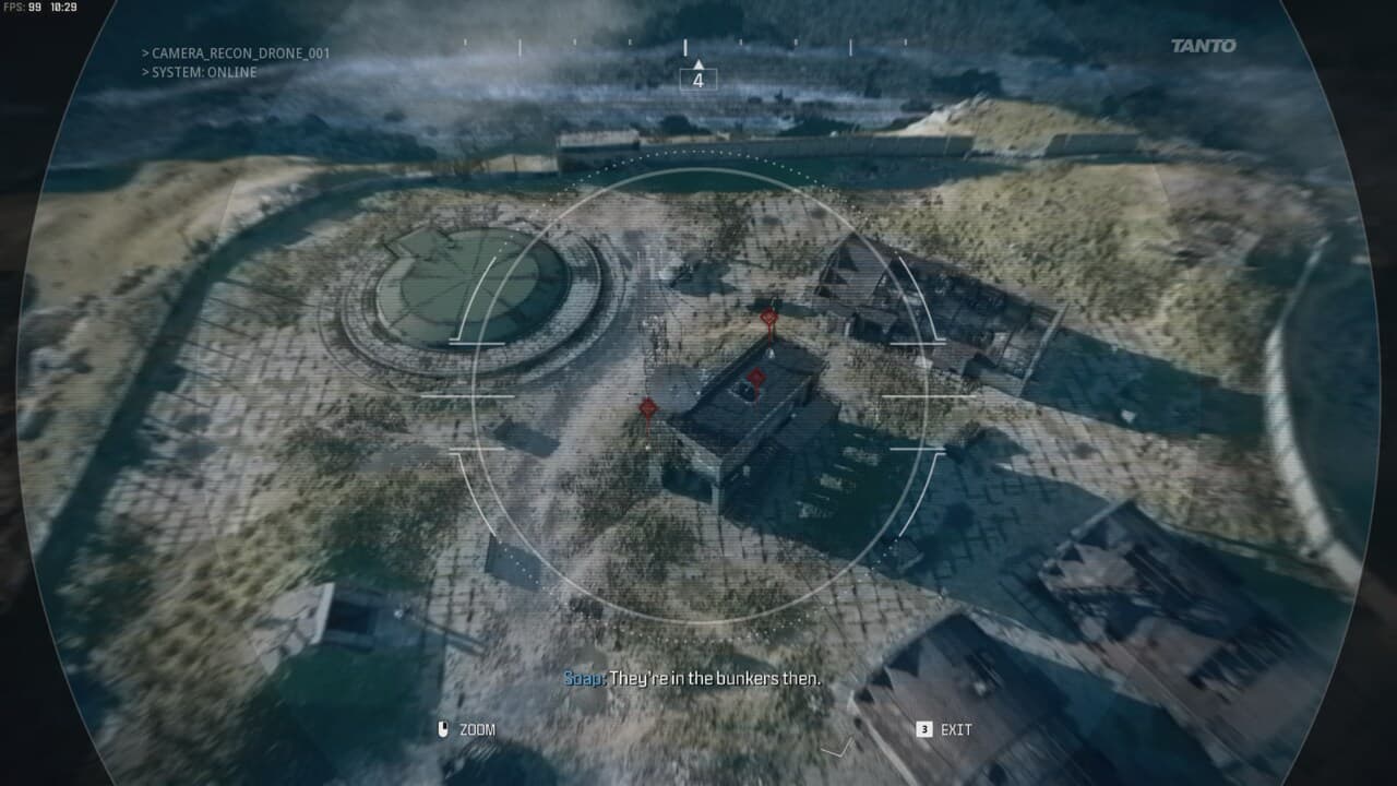 Modern Warfare 3 Payload: drone view of base.