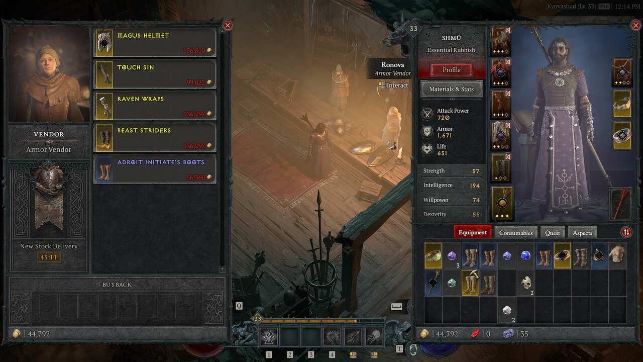 How to sell items in Diablo 4 – earn money from selling loot