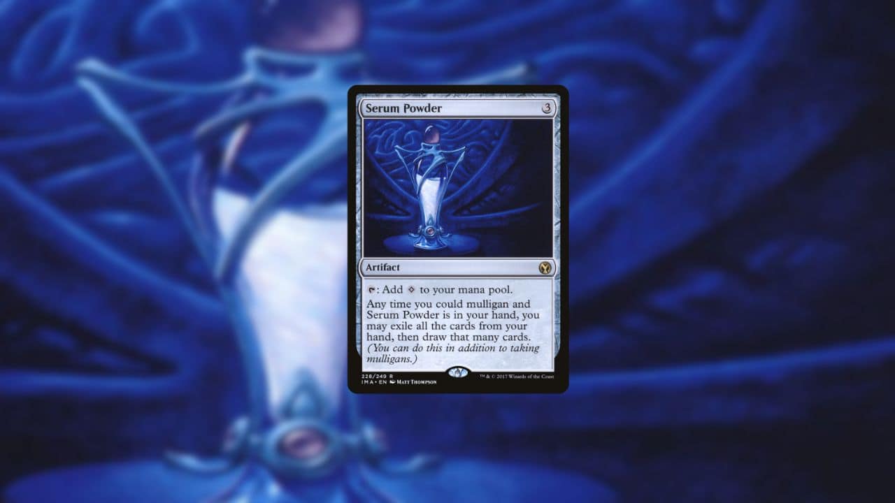 card image of serum powder that can be used with mulligan in magic the gathering