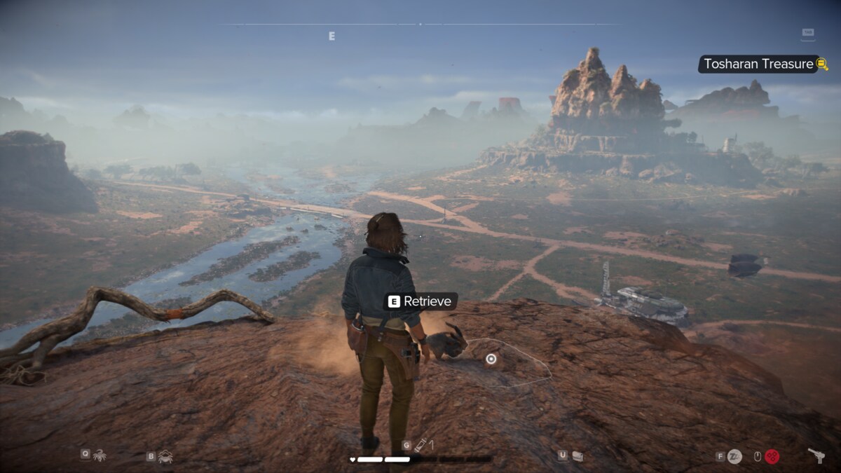 Star Wars Outlaws Nix Treasures: Kay exploring Toshara.